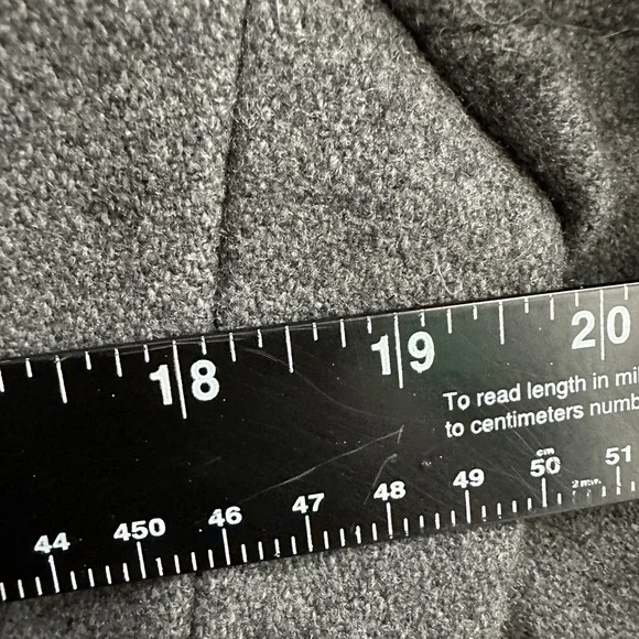 J Crew Jacket Womens Medium Gray Wool‎ Lined Coat YKK Zip Vintage Pockets - Picture 8 of 9